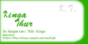 kinga thur business card